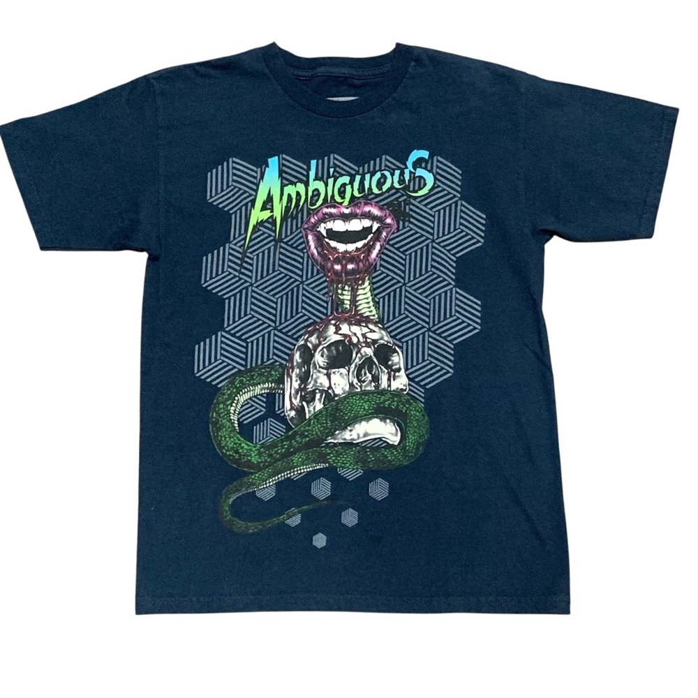 Ambiguous Graphic Tee Snake and Skull Design NWOT Size Small